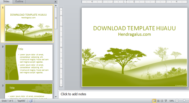 download template powerpoint, ppt, hijau, hutan, pohon